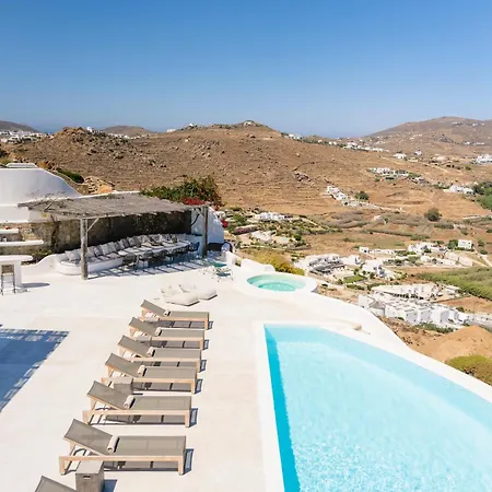 Villa Luxury With Stunning Views Above Kalo Livadi Ano Mera